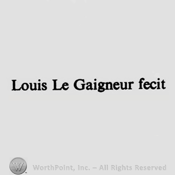 LOUIS LE GAIGNEUR FECIT written.