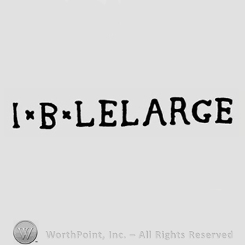 I B LELARGE written with two little star between the initials.