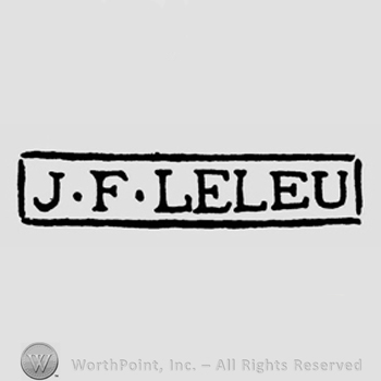 J F LELEU written with two points between initials.