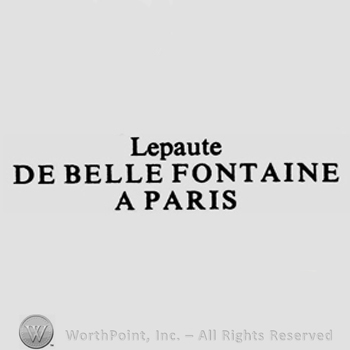 LEPAUTE DE BELLE FONTAINE A PARIS written.