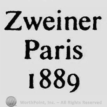 ZWEINER PARIS 1889 written.