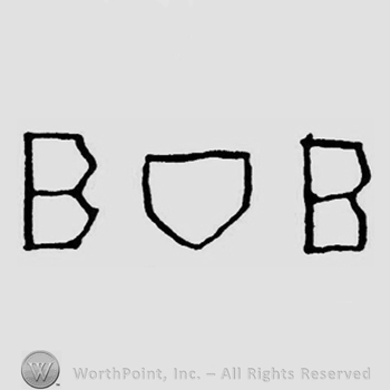A shield between initials B B.