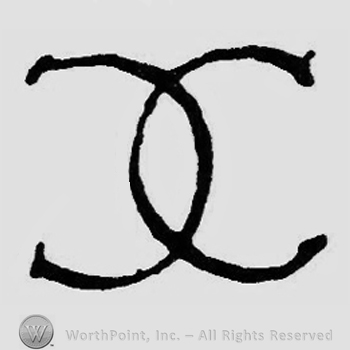 Letters C and C; the 1st one turned on the left.