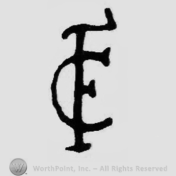 Letters F and C one over another.