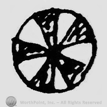 A shield, gyronny.