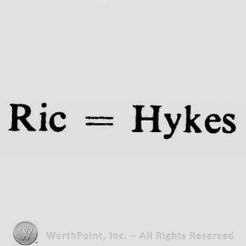 RIC HYKES written with the equal sign between.