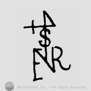 Initials E R and S above; on top number 4.