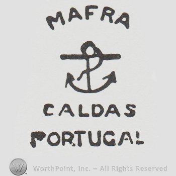 Anchor, Mafra written above, Caldas Portugal written under