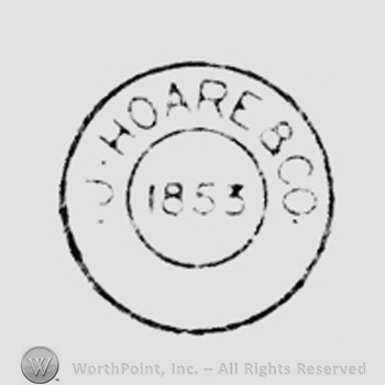 "1853" inside two circles "J.Hoare & Co" written between them
