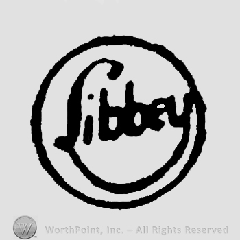 Handwriting "Libbey" inside a circle