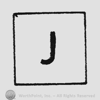 Capital letter "J" in a square