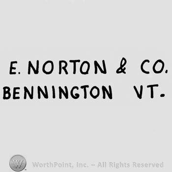 E. Norton & Co written on top, Bennington Vt. written under