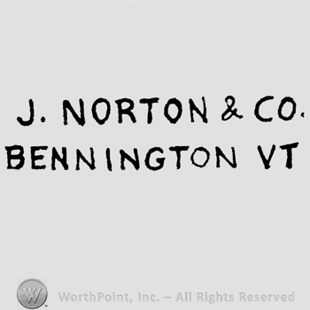 J. Norton & Co, Bennington Vt written on 2 lines