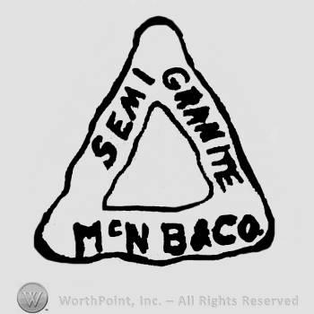 Written inside a double outlined triangle: Semi Granite, Mc. N B & Co