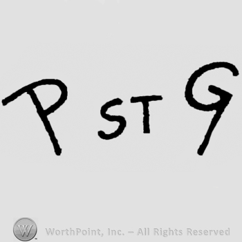 Monogram of Paul Gaudens: P St G