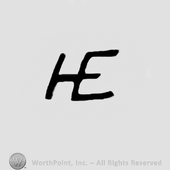 Monogram of initials: H E