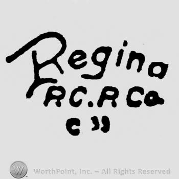 Curved writing on top: Regina. P.C.P.Co C 39 written under.