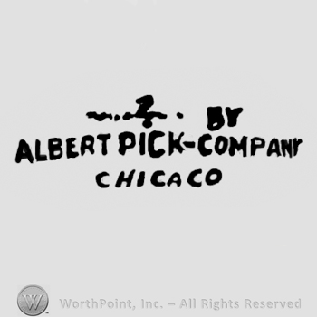 Writings on 4 rows: by Albert Pick & Company Chicago