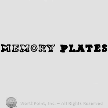 Bold and double outlined letters: Memory Plates