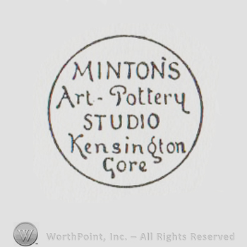 Mark with circle with the text "minton's art | #8578