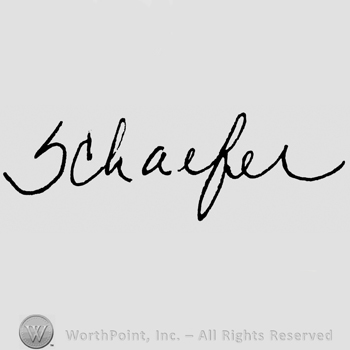 Hand lettered: Schaefer
