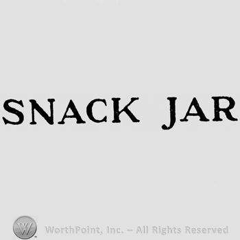 Bold and capital written: Snack Jar