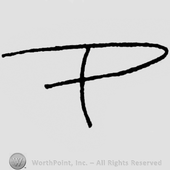 Hand lettered P