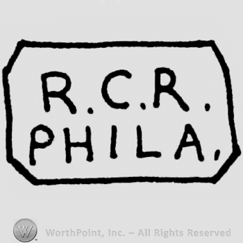 R.C.R. Phila capital written inside a square
