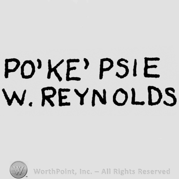 Writings on 2 lines: Po'ke'psie, W. Reynolds