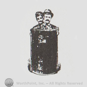 two men in a barrel