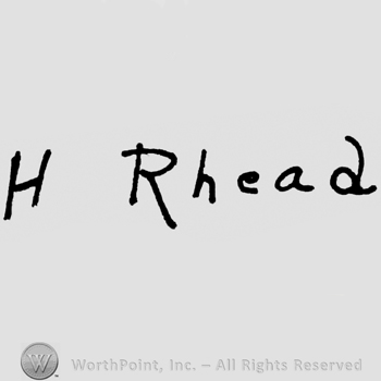 H Rhead: hand lettered