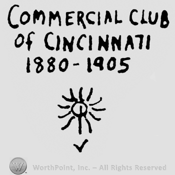 Commercial Club of Cincinnati 1880 - 1905 written above a symbol