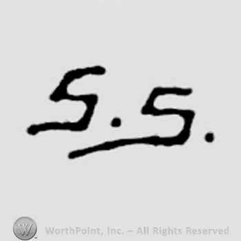 Hand lettered initials: S.S.