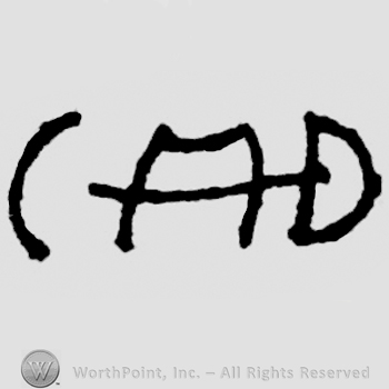 Hand lettered initials: C A D