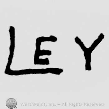 Hand lettered initials: L E Y
