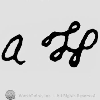 Handwritten initials: a F P