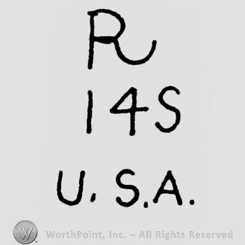 R 14 S U.S.A. written on 3 lines