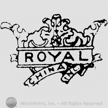 Royal is written on a crown. China is written on a ribbon and Inc on another ribbon below