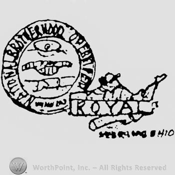 A stamp on which is written: Brotherhood on the left, a ribbon on which is written Royal on the right. Sebring Ohio written below