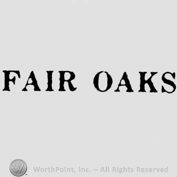 Fair Oaks: capital and bold written