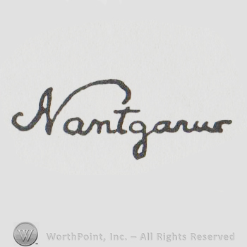 the word NANTGARW handwritten with the first letter uppercase