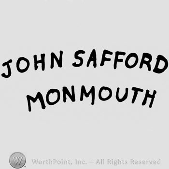 Bold written: John Safford above, Monmouth below