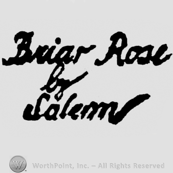 Briar Rose by Salem: italic written on 2 lines