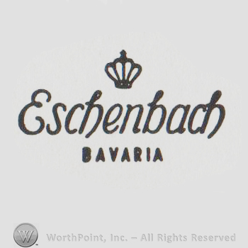 Crown over "eschenbach bavaria" written with lowercase and uppercase letters