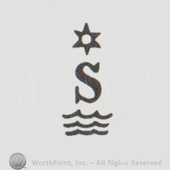 Star above an uppercase S, water below