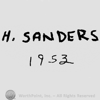 H. Sanders: bold written above 1953