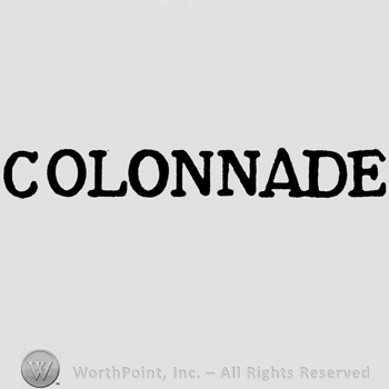Colonnade: bold and capital written