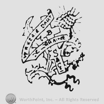 Label "Dart Lorraine" over cross "B" on it flower leafs in the back