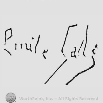 Stylish writing "Emile Galle"