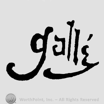 Bold stylish writing "Galle", writing under